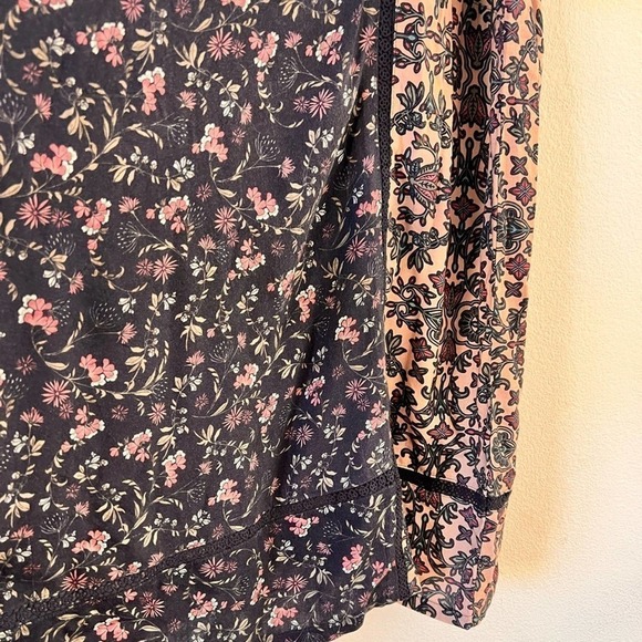 Bass Pro Shops Bob Timberlake Pink Blue Floral Lace Boho Tunic Rayon Dress XXL - Picture 8 of 15